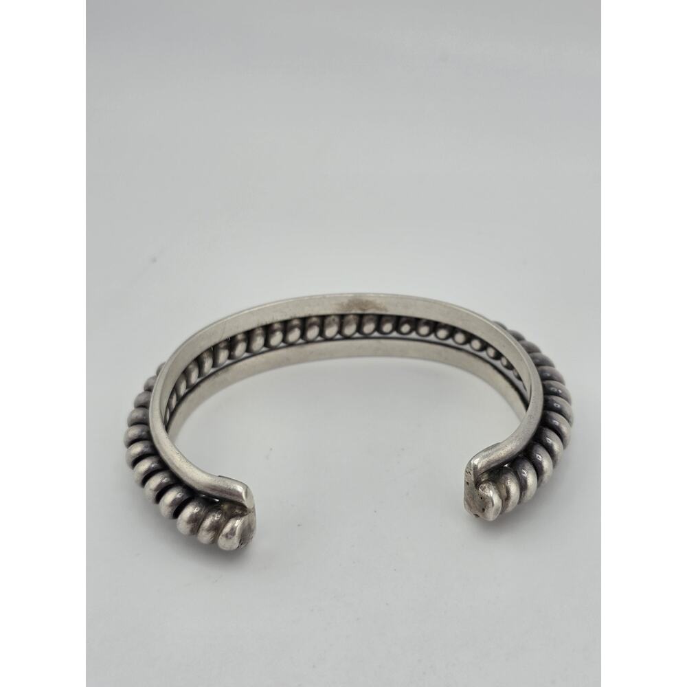 Native American Sterling Silver Twisted Cuff Bracelet - Picture 8 of 16